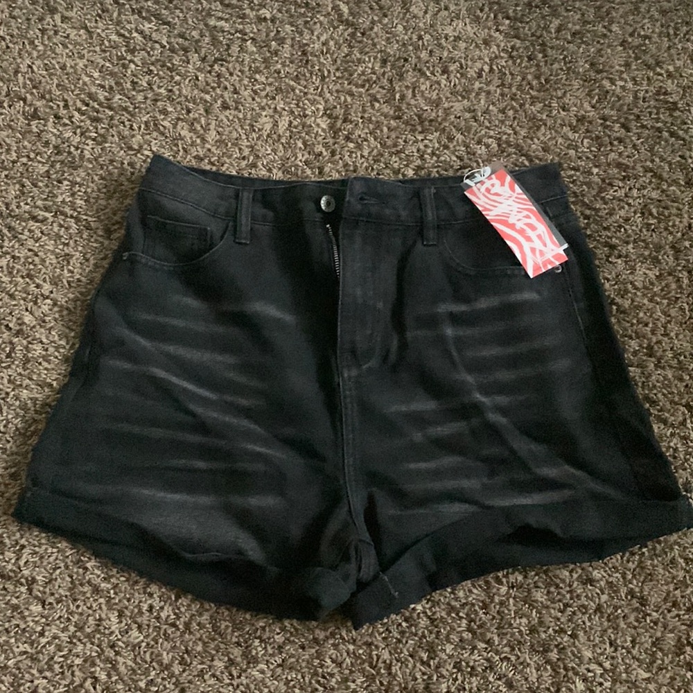 Black Jean Shorts
